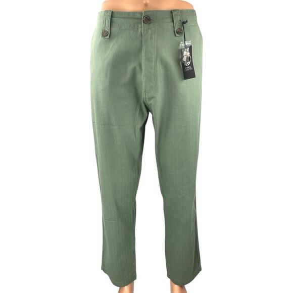NEW Vince Camuto The Weekend Men's Green Straight Leg Trousers Pants Size 34 - Picture 1 of 5